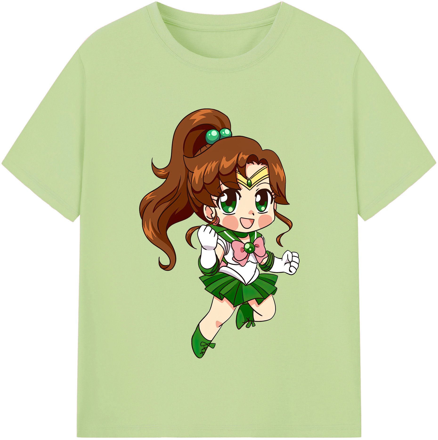 （画像用） 美少女戦士セーラームーン 木野 まこと きの まこと Sailor Moon Kino Makoto （セーラージュピター；Sailor Jupiter） 綿100％半袖Tシャツ（フロントプリント）